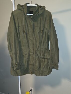 Reitmans Olive Green Hooded Utility Jacket Size XL